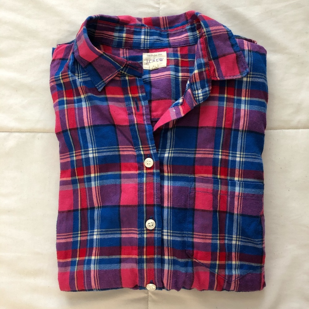 EUC J Crew Factory Women’s Plaid The Perfect Shirt